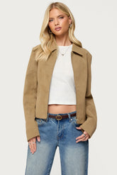 Cozette Faux Leather Jacket