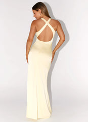 Desi Halterneck Maxi Dress - Yellow
