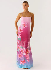Ariaz Sequin Maxi Dress - Ombre Reef