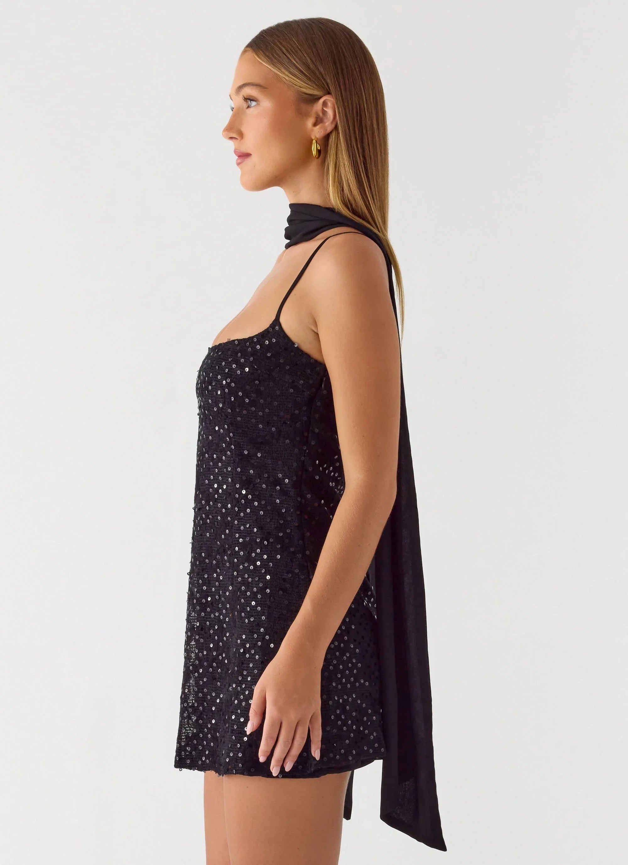 Vision Sequin Mini Dress - Black