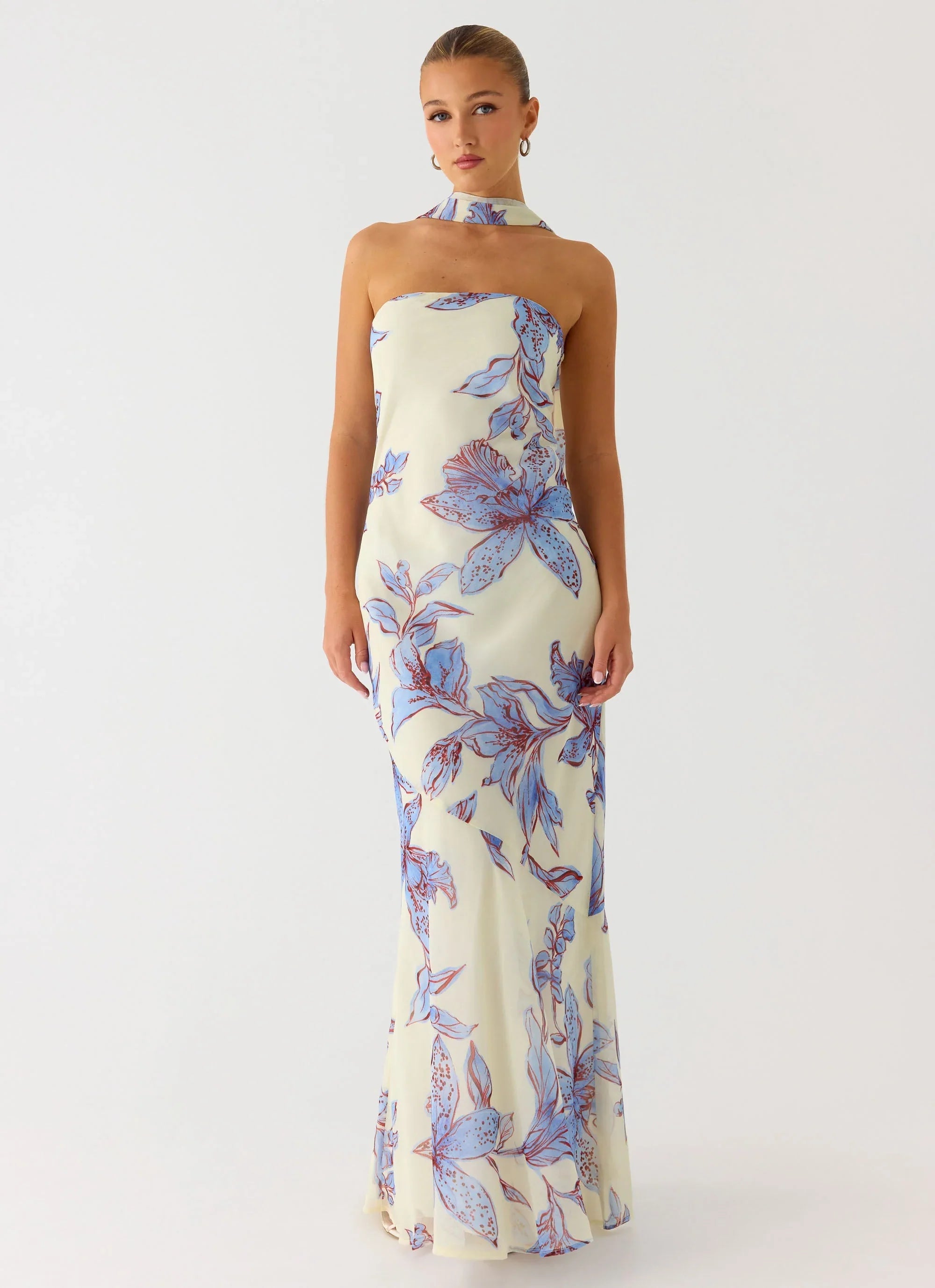 Under The Pagoda Maxi Dress - Violet Blossom