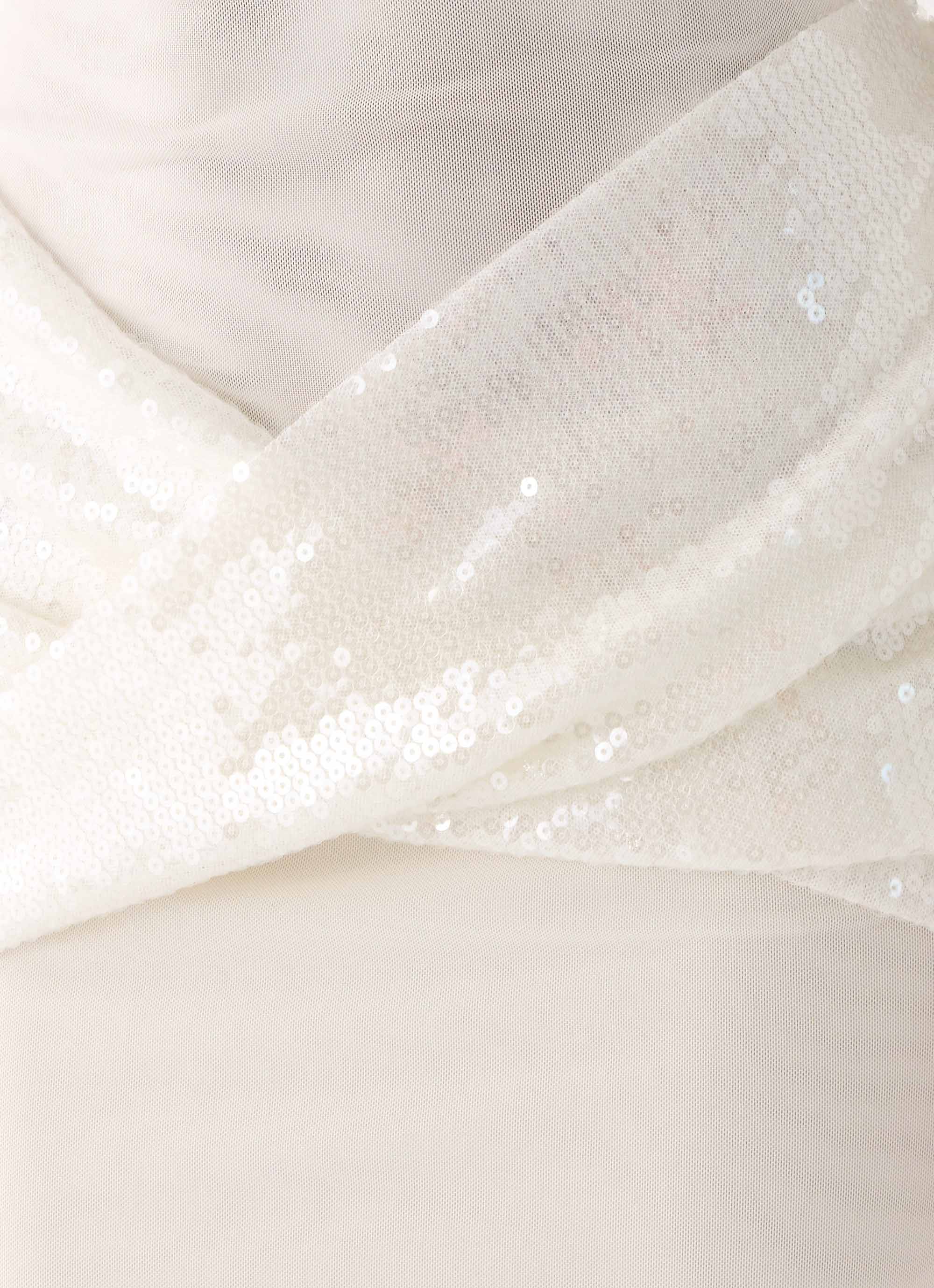 Over To You Sequin Maxi Dress - White