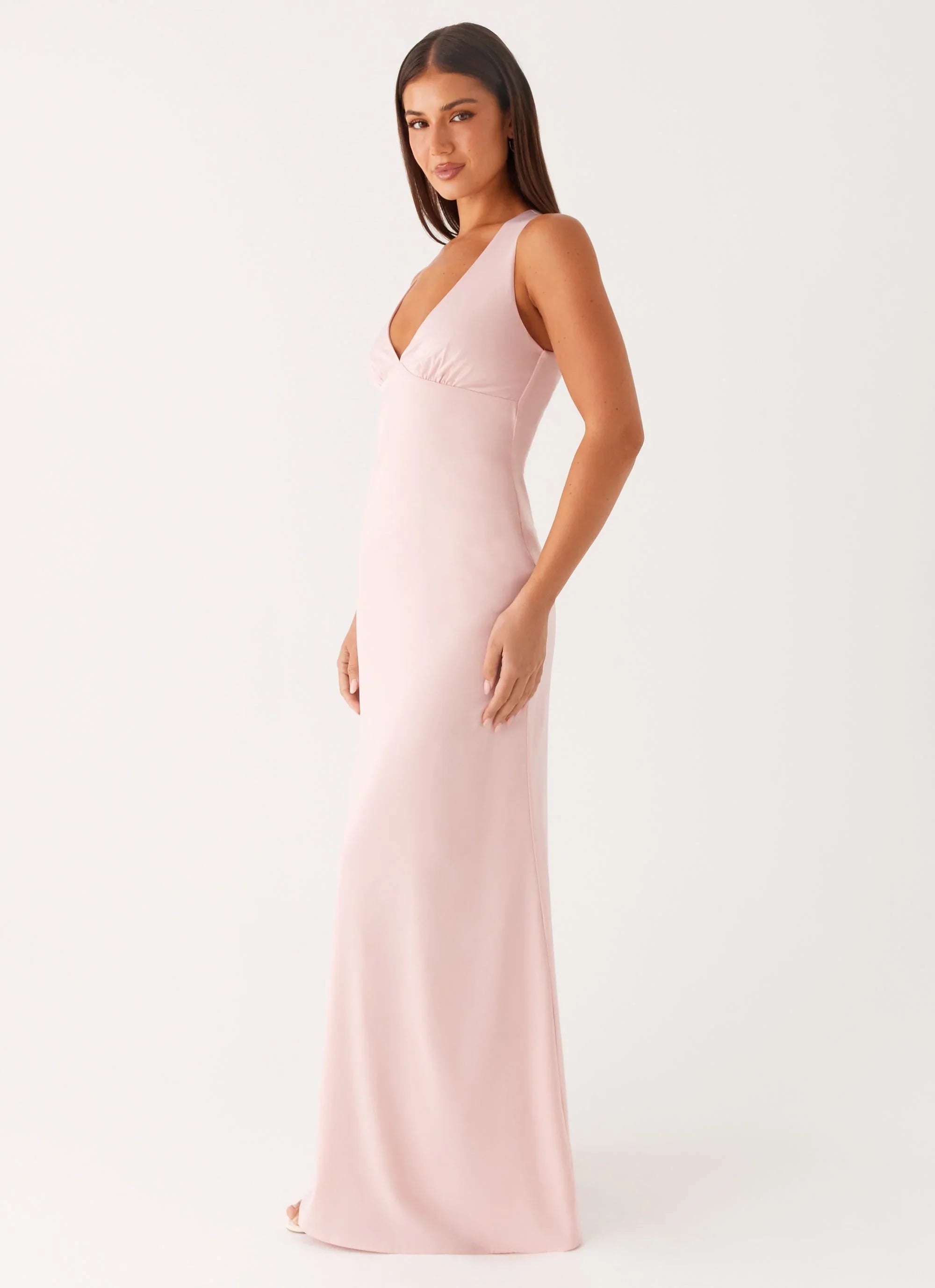 Desi Halterneck Maxi Dress - Pink