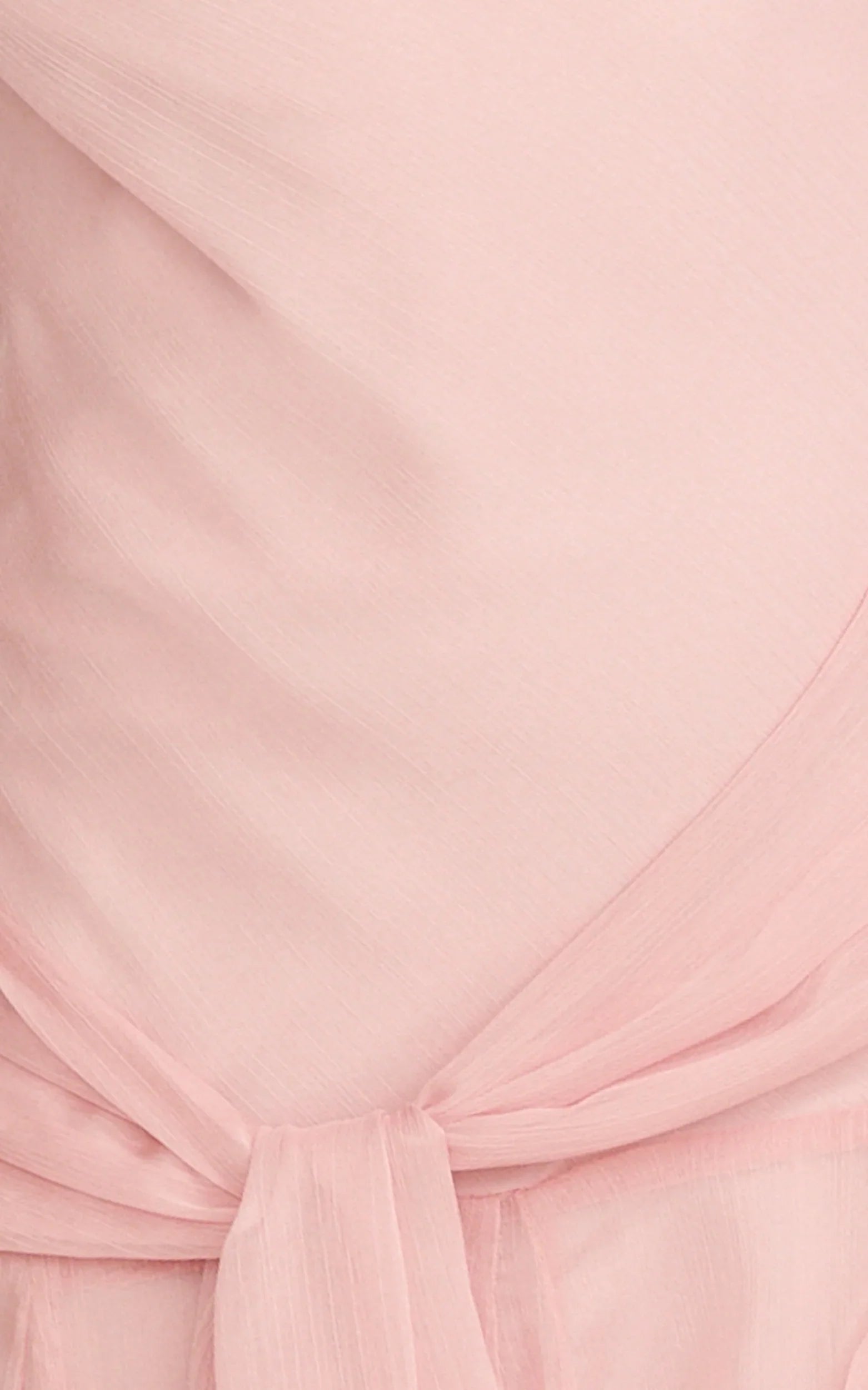 Idris Maxi Dress - Cowl Neck Draped Sash Godet Dress in Soft Pink