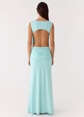 Fault Line Maxi Dress - Aqua