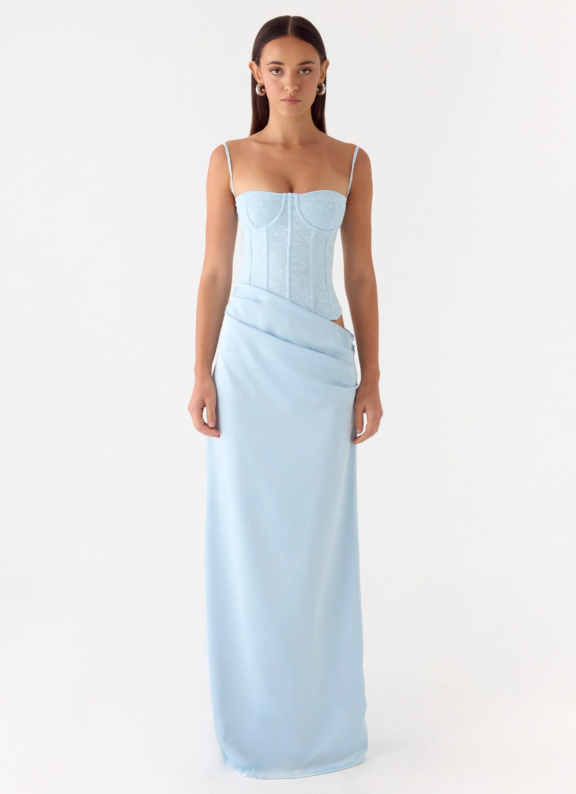 Kalila Corset Maxi Dress - Blue