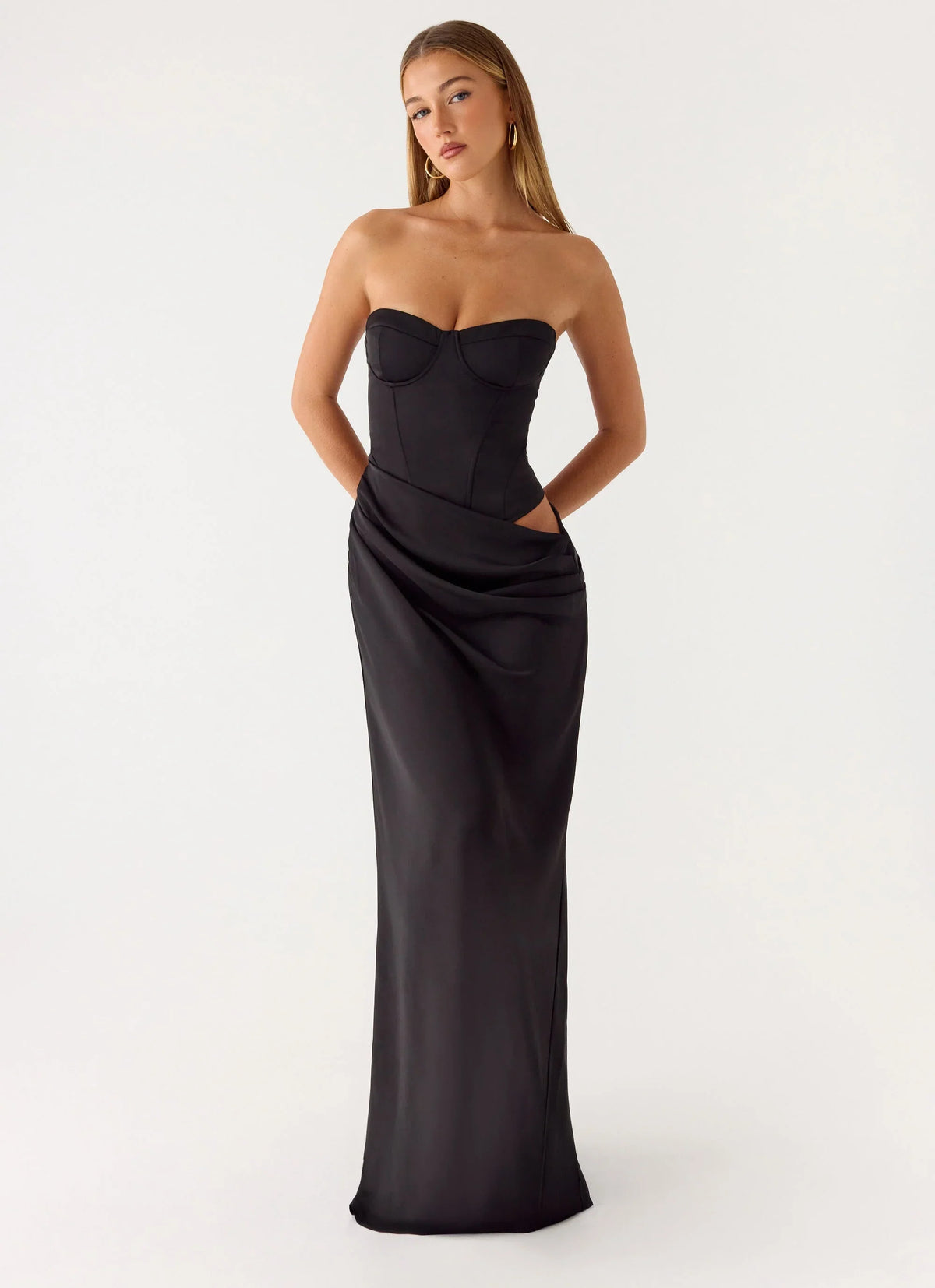 Emory Corset Maxi Dress - Black
