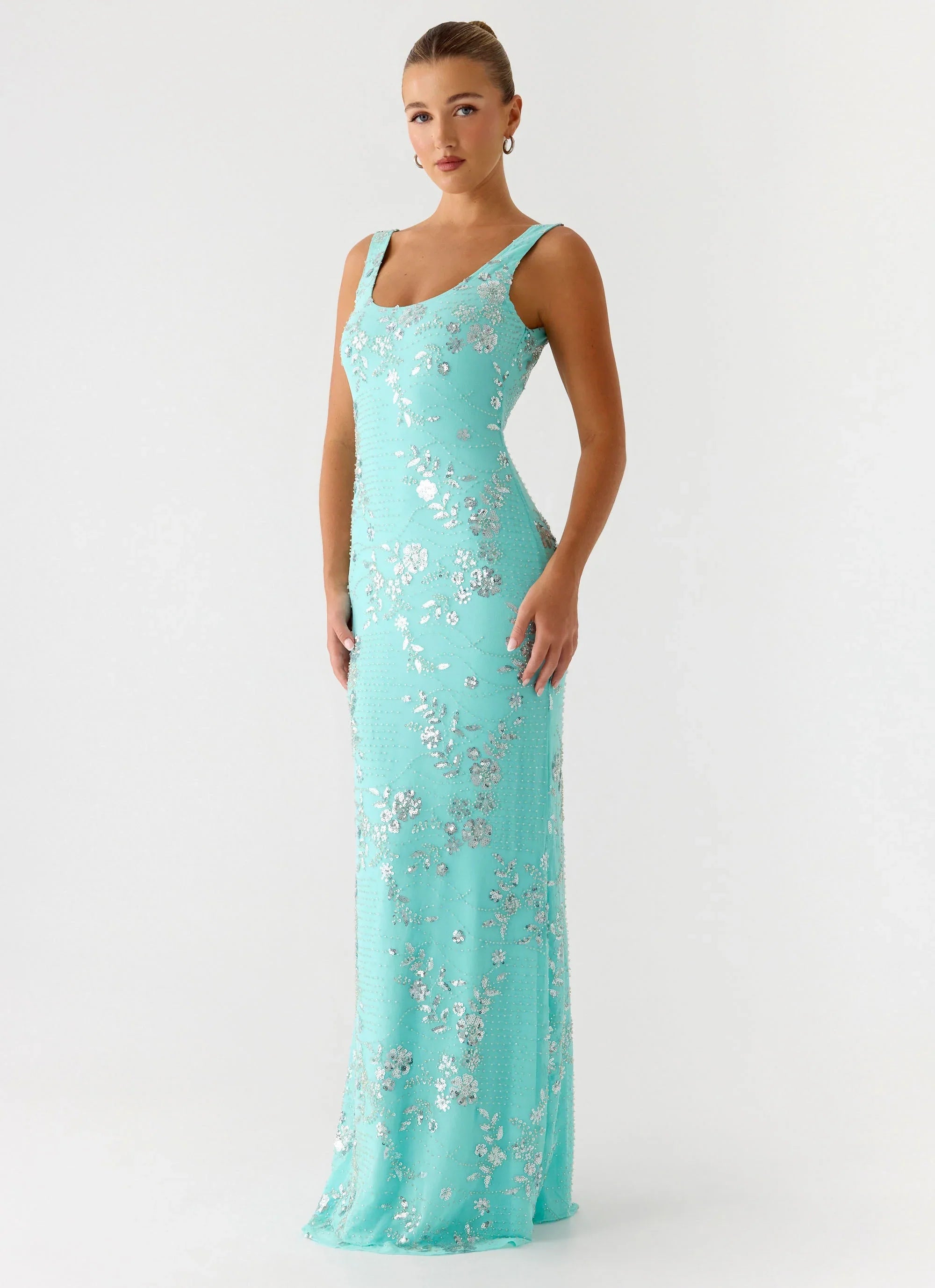 Silvana Maxi Dress - Aqua