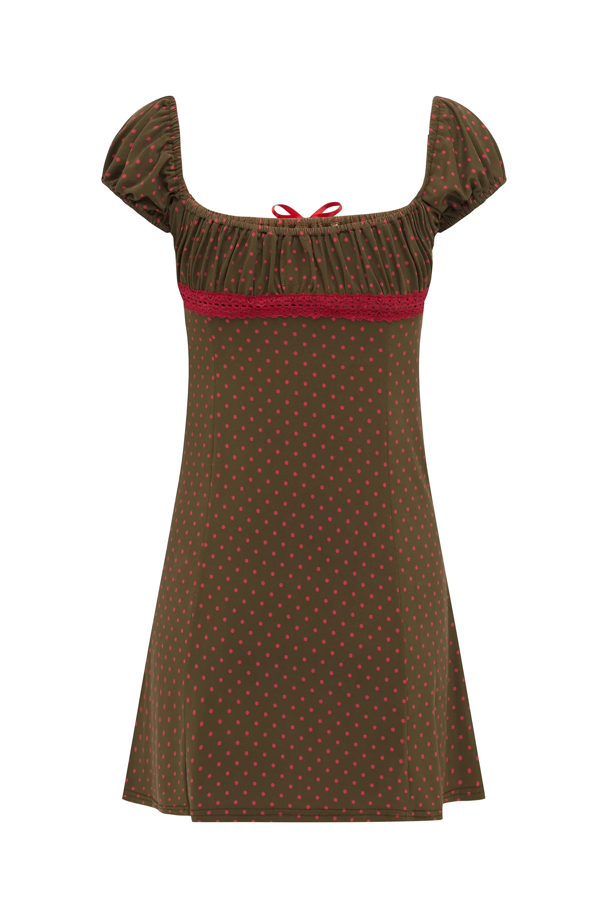 Billie Dress | Brown Polka Dot
