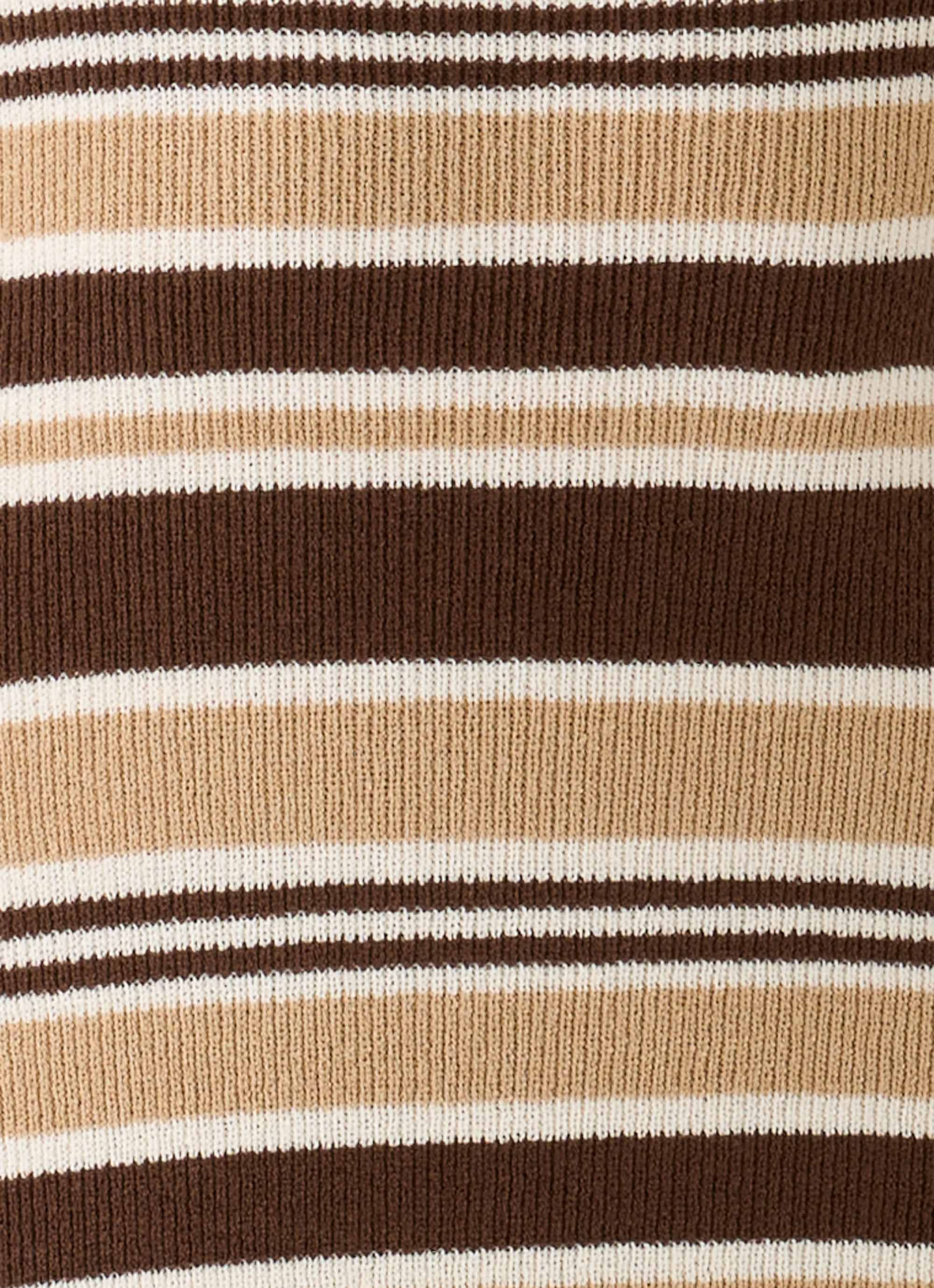 Antonie Knit Maxi Dress - Chocolate Olive Stripe